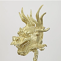 click 4 full view Zodiac Heads, Dragon, 36" high x 18 wide x 26" deep