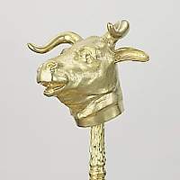 click 4 full view Zodiac Heads, Ox, 29" high x 20" wide x 17" deep